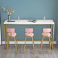 Glam Style Rectangle Bar Table Faux Marble Bar Table for Living Room