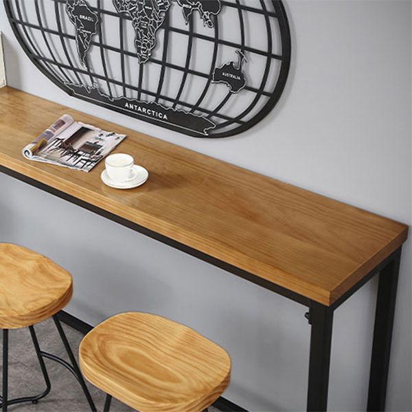 Industrial 1/4/6 Pieces Bar Table Set Rectangle Pine Wood Counter Table with High Stools Clearhalo 'Bar Furniture' 'furn' 'furn_home_bar_bar_sets' 'Furniture' 'Home Bars & Bar Sets' 'home_bar_bar_sets' 'Kitchen & Dining Furniture' 1200x1200_81a1547a-75b0-48b2-8a7d-99724fdc0e8f
