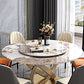 Traditional Luxury Dining Table Round Convertible Dining Table with Pedestal