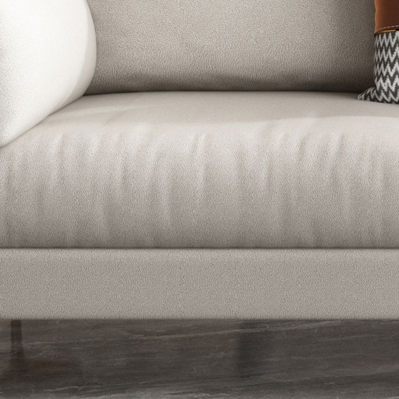 Sofá de brazo cuadrado contemporáneo resistente a las manchas de cuero sintética