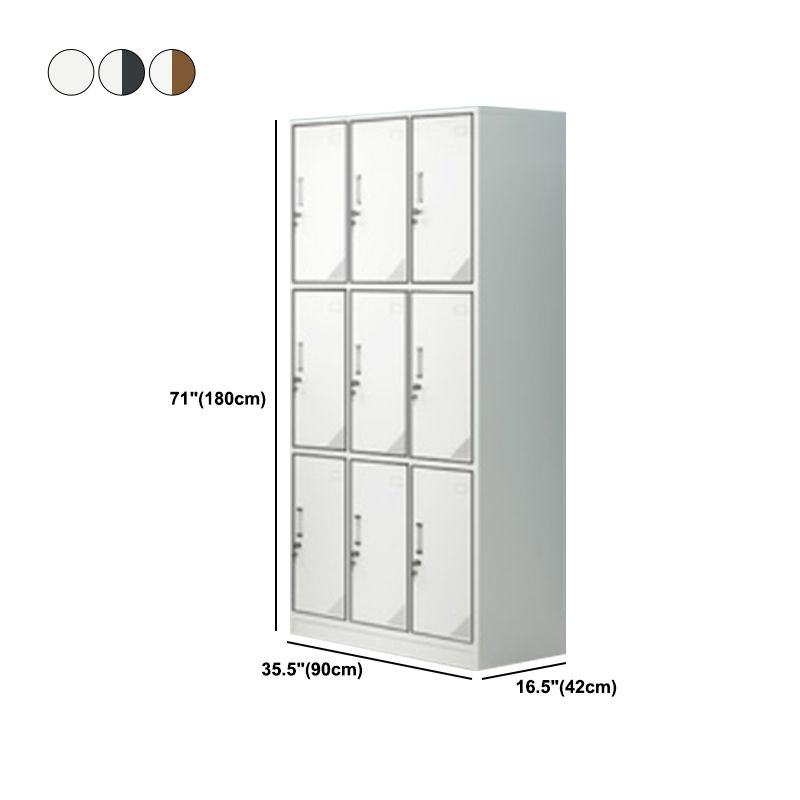 Contemporary Steel Storage Cabinet Hinged Wardrobe Armoire for Home Clearhalo 'Armoires & Wardrobes' 'armoires_wardrobes' 'Bedroom Furniture' 'furn' 'furn_armoires_wardrobes' 'Furniture' 1200x1200_81a59786-c7f1-4e56-854f-632c8638aa80