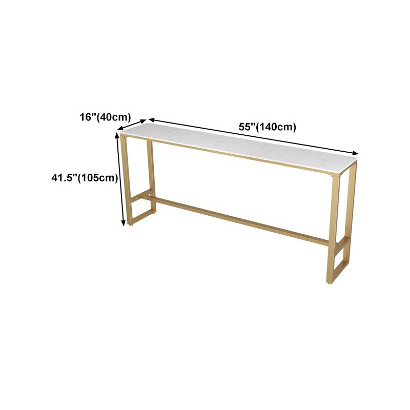 Stone Top Bar Table Traditional Luxury Rectangle Bar Table with Trestle Base Clearhalo 'Bar Furniture' 'Bar Tables' 'bar_tables' 'furn' 'furn_bar_tables' 'Furniture' 'furniture_bar_tables' 'Kitchen & Dining Furniture' 1200x1200_81a6b254-cba3-46c5-97a1-48118124ce16