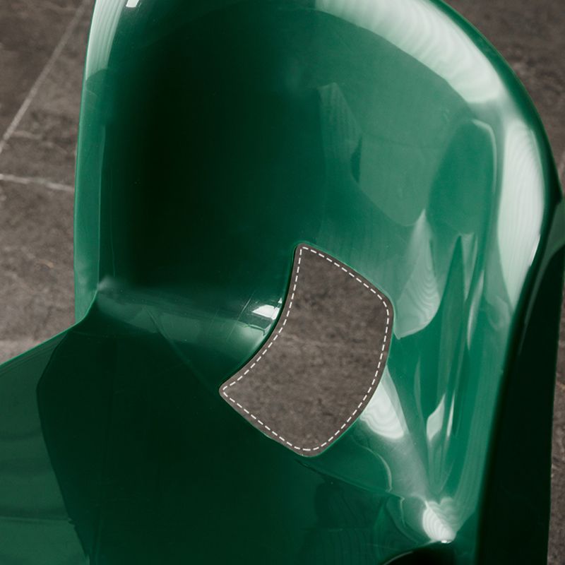 Modern Open Back Side Chair Plastic Indoor Armless Chair for Dining Room Bedroom
