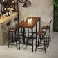 Pine Wood Bar Dining Table Industrial Bar Table with 4 Legs Base for Cafe Milk Tea Shop Clearhalo 'Bar Furniture' 'Bar Tables' 'bar_tables' 'Furniture' 'furniture_bar_tables' 'Kitchen & Dining Furniture' 1200x1200_81a8a057-4a6c-4974-bfdd-20487285472d