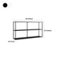 Rectangle Open Black Bookshelf Modern Metal Storage Bookcase