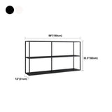 Rectangle Open Black Bookshelf Modern Metal Storage Bookcase