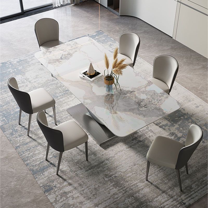 Contemporary Dining Side Chair Faux Leather Dining Side Chair for Indoor