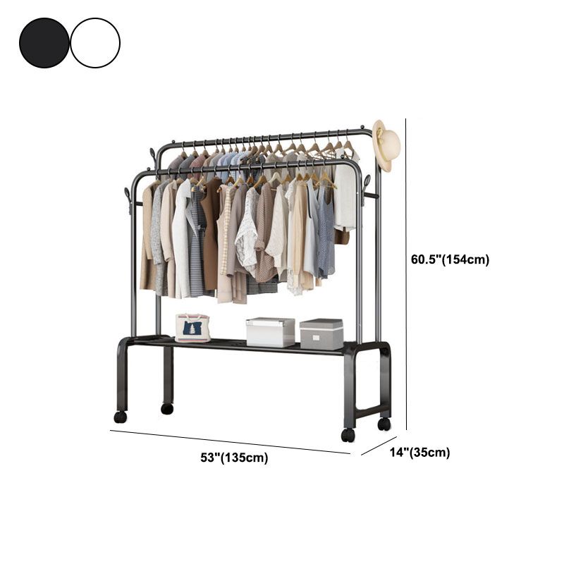 Estante moderno de estante metálico de los ganchos independientes de la rejilla del diseño con estantes