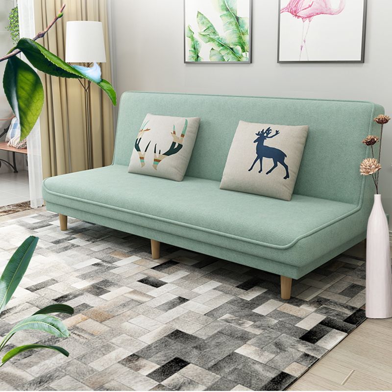 Fabric Adjustable Sleeper Sofa Split Back 59"/66.93"/70.87" Wide Armless Sofa Bed Clearhalo 'furn' 'furn_sofas' 'Furniture' 'furniture_sofas' 'Living Room Furniture' 'Sofa' 'sofas' 1200x1200_81adddf0-65fc-40b5-b87d-e50285c9f96d