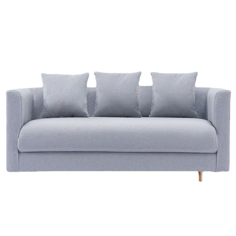 Divano contemporaneo con 3 cuscini di divano stazionario a braccio quadrato standard