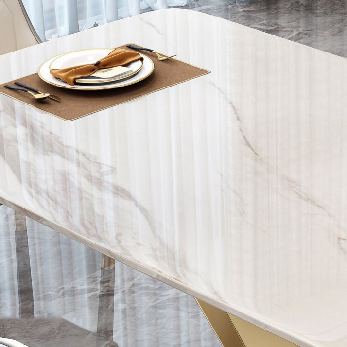 Ensemble de table à manger en finition polie 1/2/5/7 Pièces en métal Ensemble pour la maison