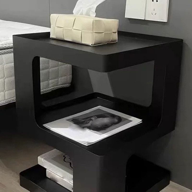 21.7" Tall Block End Table 3-Tier Metal Accent Side Table for Living Room Clearhalo 'Coffee & Accent Tables' 'End & Side Tables' 'end_side_tables' 'furn' 'furn_end_side_tables' 'Furniture' 'Living Room Furniture' 1200x1200_81afe19e-fc3a-4a68-a59c-6bfa5e454c96