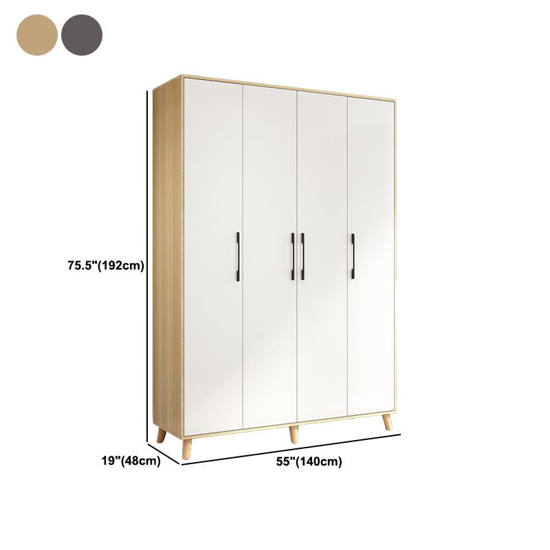 Wooden Wardrobe Closet With Shelves Contemporary Wardrobe Armoire Clearhalo 'Armoires & Wardrobes' 'armoires_wardrobes' 'Bedroom Furniture' 'furn' 'furn_armoires_wardrobes' 'Furniture' 1200x1200_81b035ce-e749-4fb9-88cb-d6fbbcd09ceb