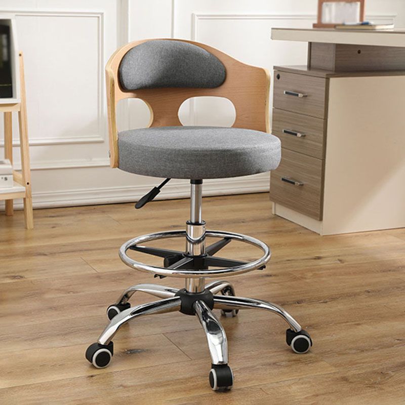 Industrial Style Bar-stool Round Seat with Adjustable Height Barstool for Kitchen Clearhalo 'Bar Furniture' 'Bar Stools' 'bar_stools' 'furn' 'furn_bar_stools' 'furniture_bar_stools' 'Kitchen & Dining Furniture' 'kitchen&dining_furn' 'kitchen' 'kitchen_furn' Furniture' 1200x1200_81b2050e-ff6d-494f-9310-cb3485fbc105