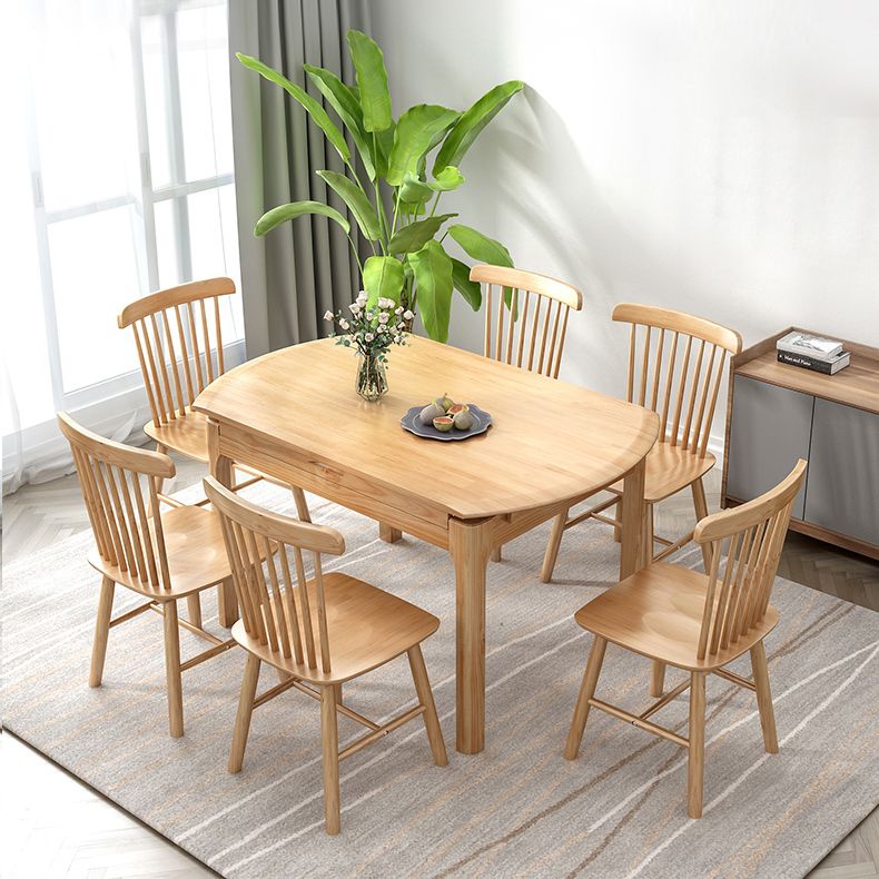 Modern Solid Wood Round Dining Room Set Space-Saving Design Dining Table Furniture Clearhalo 'Dining Room Sets' 'Dining Tables & Seating' 'dining_room_set' 'furn' 'furn_dining_room_set' 'Furniture' 'furniture_dining_room_set' 'Kitchen & Dining Furniture' 'kitchen&dining_furn' 'kitchen' 1200x1200_81b20cf9-558c-43d4-8fc1-d947c5a90113