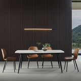 Industrial Style Side Chair Wingback Dining Room Chair for Home