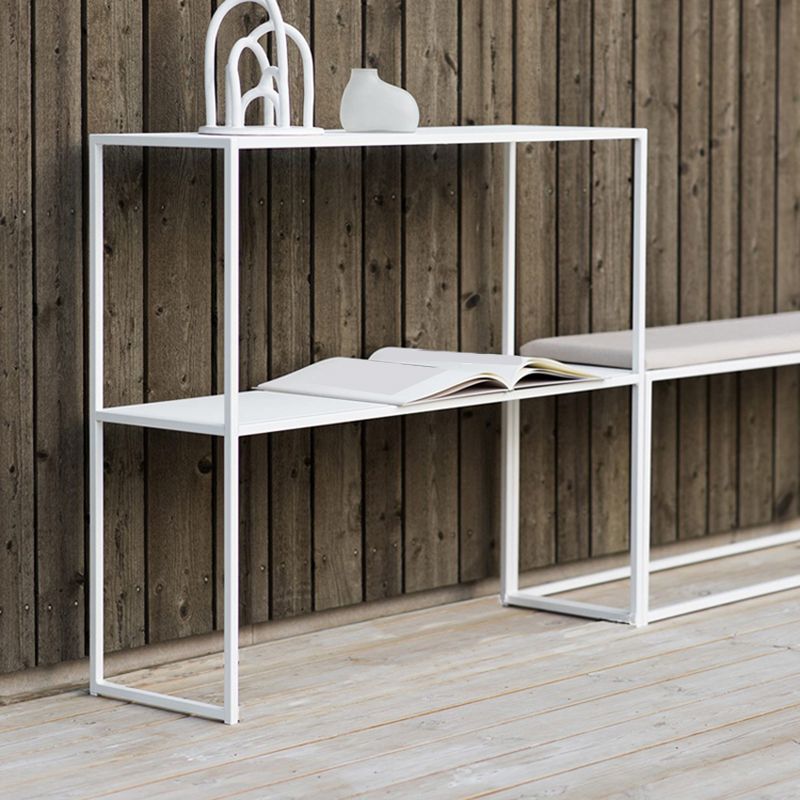 Contemporary Iron Console Table with Shelf and Sled Base,31 inch Clearhalo 'Console Tables' 'console_tables' 'Entry & Mudroom Furniture' 'furn' 'furn_console_tables' 'Furniture' 1200x1200_81b39ca8-ca14-43ec-835c-4b0ce0a3a441