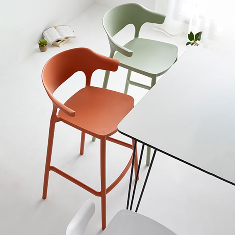 Nordic Style Plastic Seats Barstool 4 Legs Backrest Colorful Bar Stool (set of 2) Clearhalo 'Bar Furniture' 'Bar Stools' 'bar_stools' 'furn' 'furn_bar_stools' 'furniture_bar_stools' 'Kitchen & Dining Furniture' 'kitchen&dining_furn' 'kitchen' 'kitchen_furn' Furniture' 1200x1200_81b45e3b-633d-4c8f-bf24-85ece4b7e4d6
