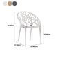 Scandinavian Armless Dining Chairs Acrylic Cross Back Side Chair