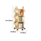 Contemporary Wood Bookshelf Open Back Bookcase for Home Office