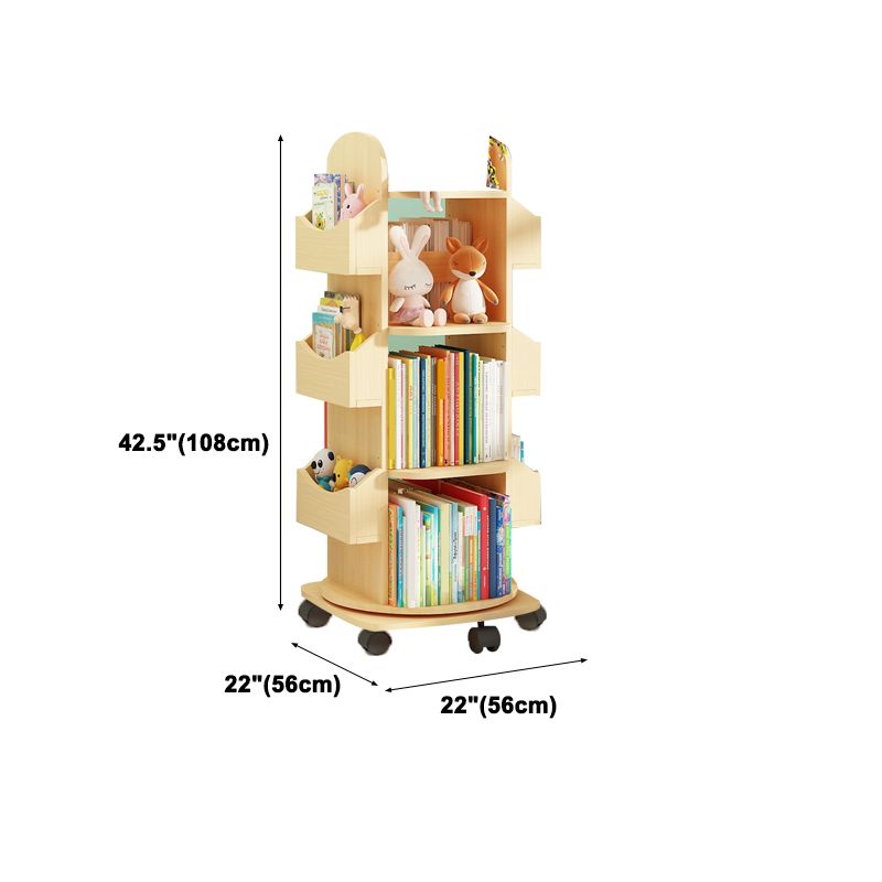 Contemporary Wood Bookshelf Open Back Bookcase for Home Office
