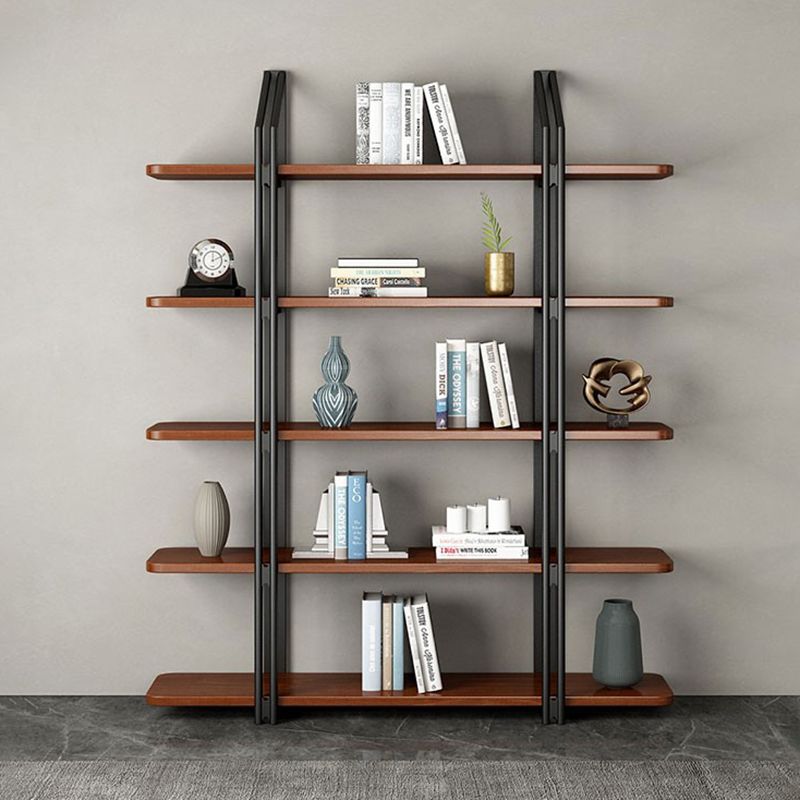 Wooden Etagere Bookcase Contemporary Natural Open Back Bookshelf Clearhalo 'Bookcases' 'furn' 'furn_bookcases' 'Furniture' 'Office Furniture' 1200x1200_81b700b3-4955-421b-b3c2-f59fcfe5ed35