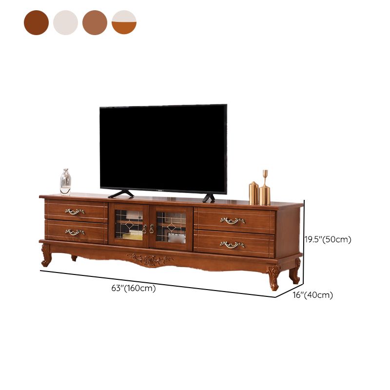 Console TV tradizionale Console multimediale per TV con contenitore chiuso e cassetti