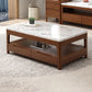 Modern 4 Legs with Storage Drawers Rectangular Single Coffee Table Clearhalo 'Coffee & Accent Tables' 'Coffee Tables' 'coffee_tables' 'furn' 'furn_coffee_tables' 'Furniture' 'Living Room Furniture' 1200x1200_81b83d75-9855-4053-8259-c73b6c90c2fb