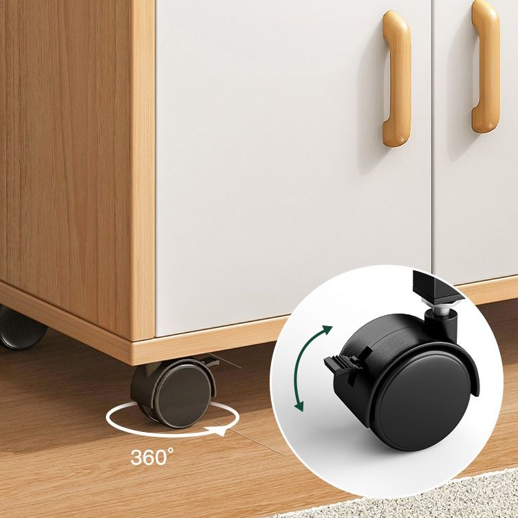 Estantería de estilo contemporáneo abierta estantería con ruedas para la oficina en casa