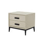 Contemporary Leather Accent Table Nightstand 18.11" Tall 2 Drawers Bed Nightstand Clearhalo 'Bedroom Furniture' 'furn' 'furn_night_stand' 'Furniture' 'night_stand' 'Nightstands' 1200x1200_81b92d71-d517-4dfd-92f3-554997dfa383