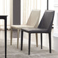 Modern Style Leather Dining Chair Armless Metal Side Chair for Home Use
