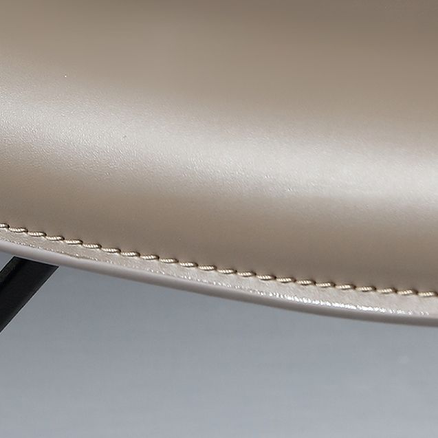 Binnen faux lederen eetkamerstoel metalen frame armstoel in grijs