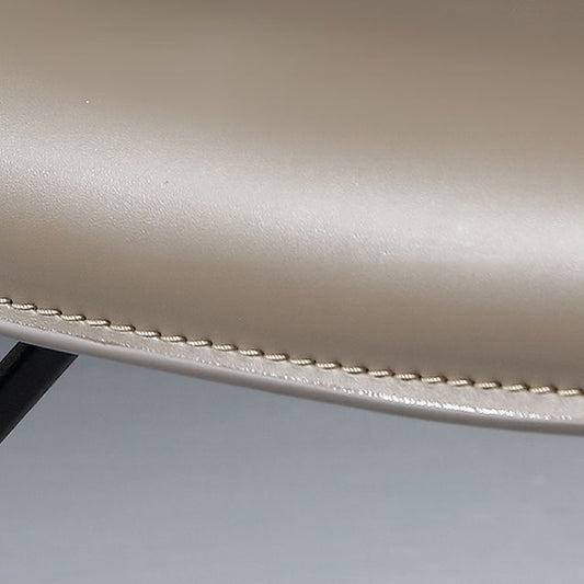 Binnen faux lederen eetkamerstoel metalen frame armstoel in grijs