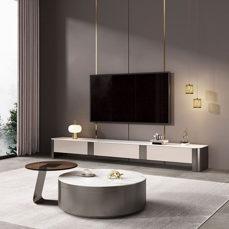 Stone Media Console Glam Media Console TV Stand with Drawers Clearhalo 'furn' 'furn_tv_stands_entertainment_centers' 'Furniture' 'Living Room Furniture' 'TV Stands & Entertainment Centers' 'TV Stands & Media Storage Furniture' 'tv_stands_entertainment_centers' 1200x1200_81bdaad1-c5b7-4b5d-b0f8-9cbc19321927