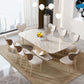 Glam Style gesinterde stenen eetset rechthoekig 1/2/4/5/7/9-delige eetset
