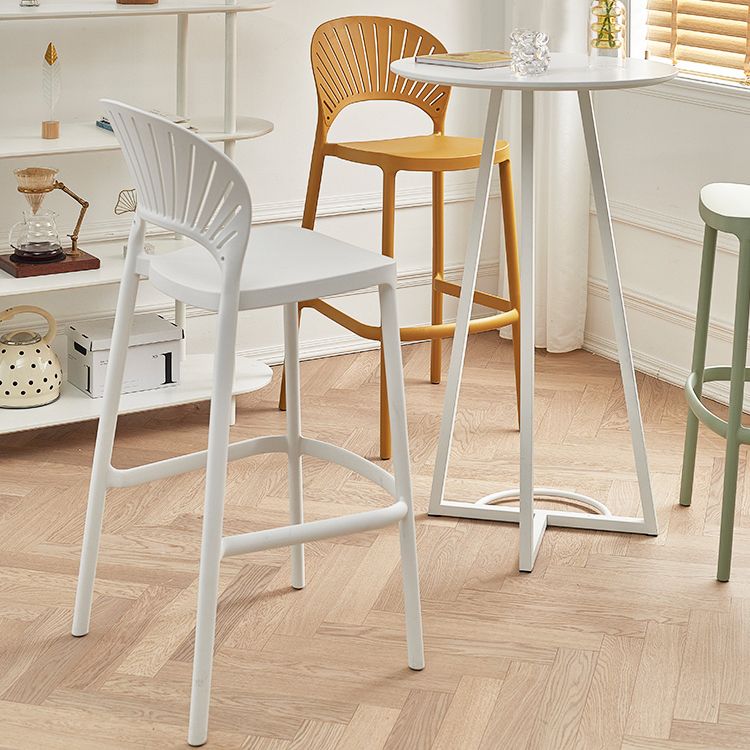 Scandinavian Matte Finish Plastic Barstool Milk Tea Shop Full Back Stool Clearhalo 'Bar Furniture' 'Bar Stools' 'bar_stools' 'furn' 'furn_bar_stools' 'Furniture' 'furniture_bar_stools' 'Kitchen & Dining Furniture' 1200x1200_81bf0c54-c9ba-4442-8a17-d3a538023bad