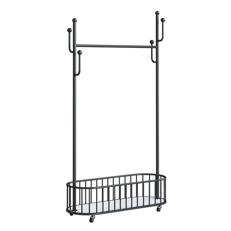 Glam Metallic Coat Hanger Pure Color Hooks Design Free Standing Coat Rack Clearhalo 'Entry & Mudroom Furniture' 'furn' 'furn_hall_tree_coat_racks' 'Furniture' 'Hall Trees & Coat Racks' 'hall_tree_coat_racks' 1200x1200_81c0d748-72e6-4a26-b1bb-7b82790bc7ea