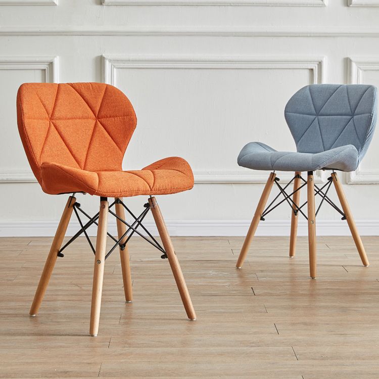 Modern Indoor-Outdoor Wood Chair Dining Room Armless Wingback Side Chair Clearhalo ' kitchen&dining_furn' 'Dining Chairs' 'Dining Tables & Seating' 'dining_chair' 'Furniture' 'furniture_dining_chair' 'Kitchen & Dining Furniture' 'kitchen' 1200x1200_81c1499b-9252-43a8-ae3f-014d30c75ebb