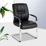 Modern Black Leather Desk Chair Fixed Arms Task Chair for Office Clearhalo 'furn' 'furn_office_chair' 'Furniture' 'Office Chairs' 'Office Furniture' 'office_chair' 1200x1200_81c1868c-0f49-4bfe-b4f7-330d29228bc7