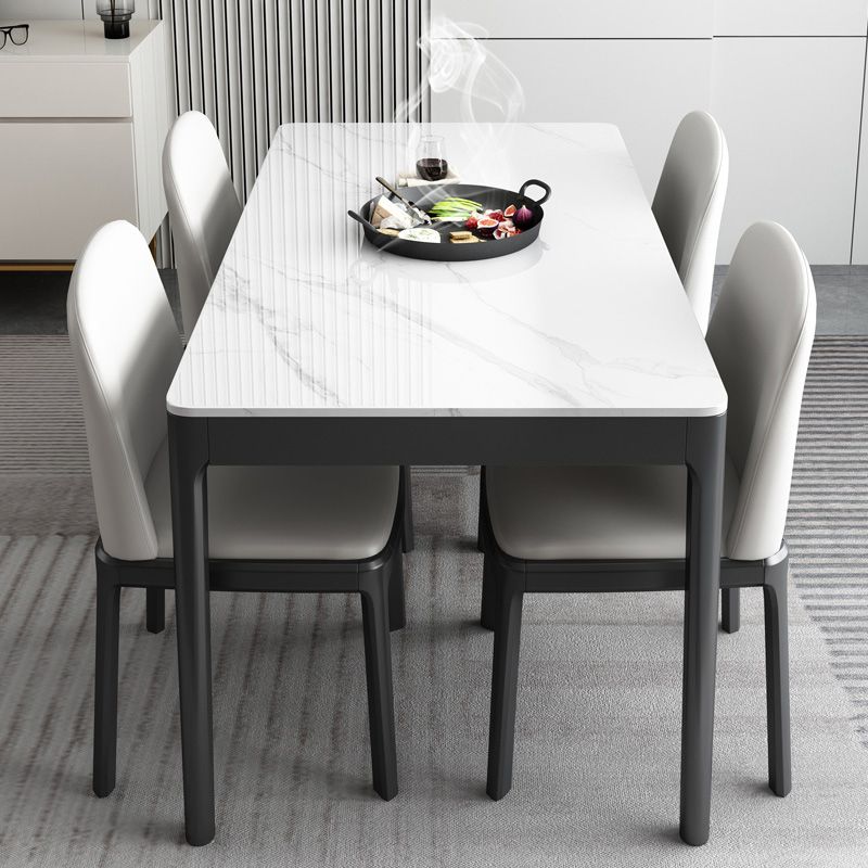 Rectangle Shape Sintered Stone Dining Table Simplicity 4 Legs Table for Dining Room Clearhalo ' dining_table' 'Dining Tables & Seating' 'Dining Tables' 'furn' 'furn_dining_table' 'Furniture' 'furniture_dining_table' 'Kitchen & Dining Furniture' 'kitchen&dining_furn' 'kitchen' 'kitchen_dining_table' 1200x1200_81c26a6a-3e57-438f-9d24-b1583c51fe68