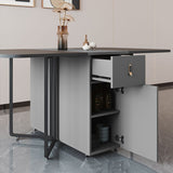 Foldable Sintered Stone Top Table Rectangle Extendable Table Clearhalo ' dining_table' 'Dining Tables & Seating' 'Dining Tables' 'furn' 'furn_dining_table' 'Furniture' 'furniture_dining_table' 'Kitchen & Dining Furniture' 'kitchen&dining_furn' 'kitchen' 'kitchen_dining_table' 1200x1200_81c2805a-e990-4595-a666-5fce95b13719