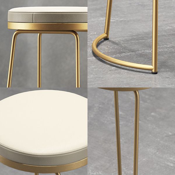 Glam Leather Bar Stool Backless Counter Stool for Bristol with Metal Legs Clearhalo 'Bar Furniture' 'Bar Stools' 'bar_stools' 'furn' 'furn_bar_stools' 'Furniture' 'Kitchen & Dining Furniture' 1200x1200_81c2a5f8-6436-4aac-ab64-202b29a650a8