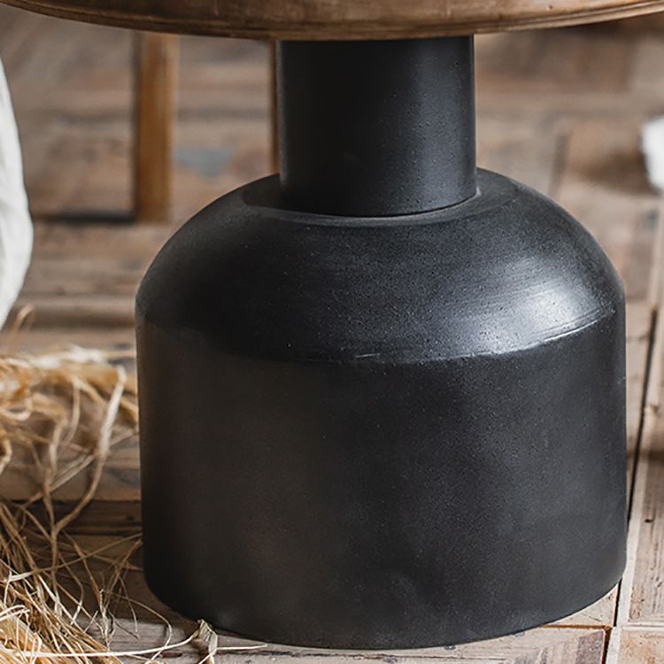 Rustic Distressed Side End Table Pedestal Round Sofa Side Accent Table Clearhalo 'Coffee & Accent Tables' 'End & Side Tables' 'end_side_tables' 'furn' 'furn_end_side_tables' 'Furniture' 'Living Room Furniture' 1200x1200_81c3c908-3288-4af3-bc37-8f88b777ba67