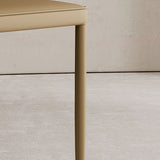 Designer Style Armless Chair Leather Parsons Back Side Chair for Restaurant