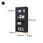 Glam Vertical Standard Bookcase Manufactured Wood Bookcase with Glass Doors Clearhalo 'Bookcases' 'Furniture' 'furniture_bookcases' 'kitchen' 'kitchen_bookcases' 'Living Room Furniture' 'Office Furniture' 1200x1200_81c5ef2b-511e-43f1-97f7-da68e04c7ec7