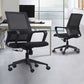 Chaise de bureau à armes fixes Roues de chaise de dos en microfibre haute support lombaire