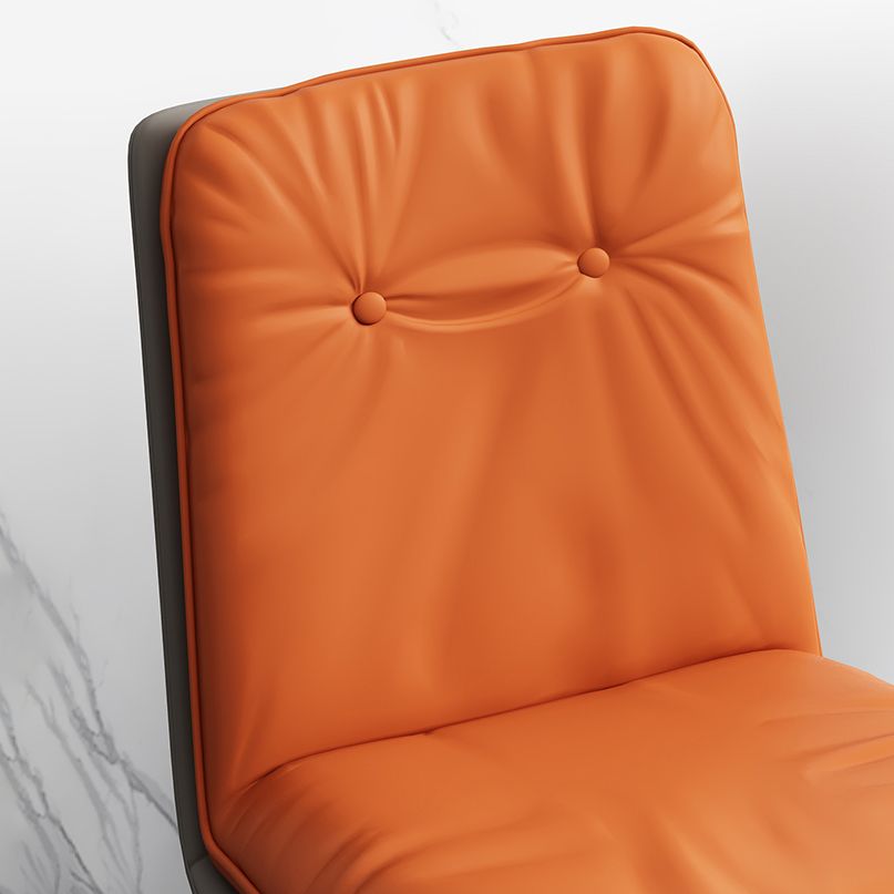 Industriële stijl zijstoel gestoffeerde zijdeetstoel met metalen basis