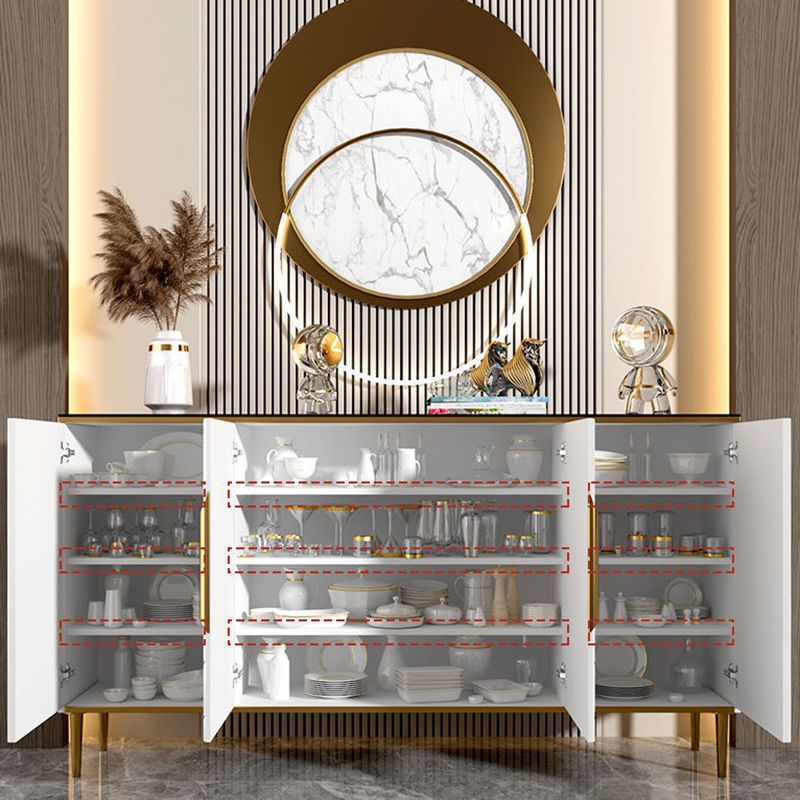 Stone Modern Sideboard Adjustable Shelves Dining Room Sideboard Clearhalo 'buffet_sideboard' 'Buffets & Sideboards' 'furn' 'furn_buffet_sideboard' 'Furniture' 'Kitchen & Dining Furniture' 1200x1200_81c8be4f-5b25-4094-9667-9c978eca74e0