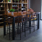 Wood Top Bar-height Table Black and Metal Legs Bar Table for Patio Use Clearhalo 'Bar Furniture' 'Bar Tables' 'bar_tables' 'furn' 'furn_bar_tables' 'Furniture' 'Kitchen & Dining Furniture' 1200x1200_81c93a84-30b5-4e5c-8a56-5bd0c3e04d5d
