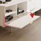 Modern TV Console Contemporary White TV Stand with Storage for Living Room